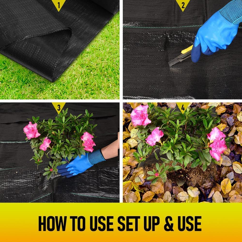 LAVEVE ground cover secured with pegs for stable placement.