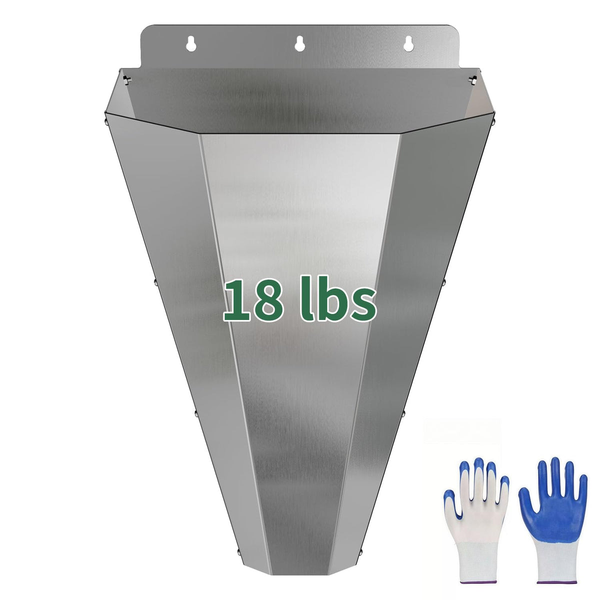 LavviTech chicken cone flat-back front view highlighting sturdy stainless steel up to 18 lb poultry use