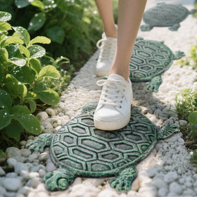 Lawei turtle pathway sculpture doubles as art and walkway accent for yards