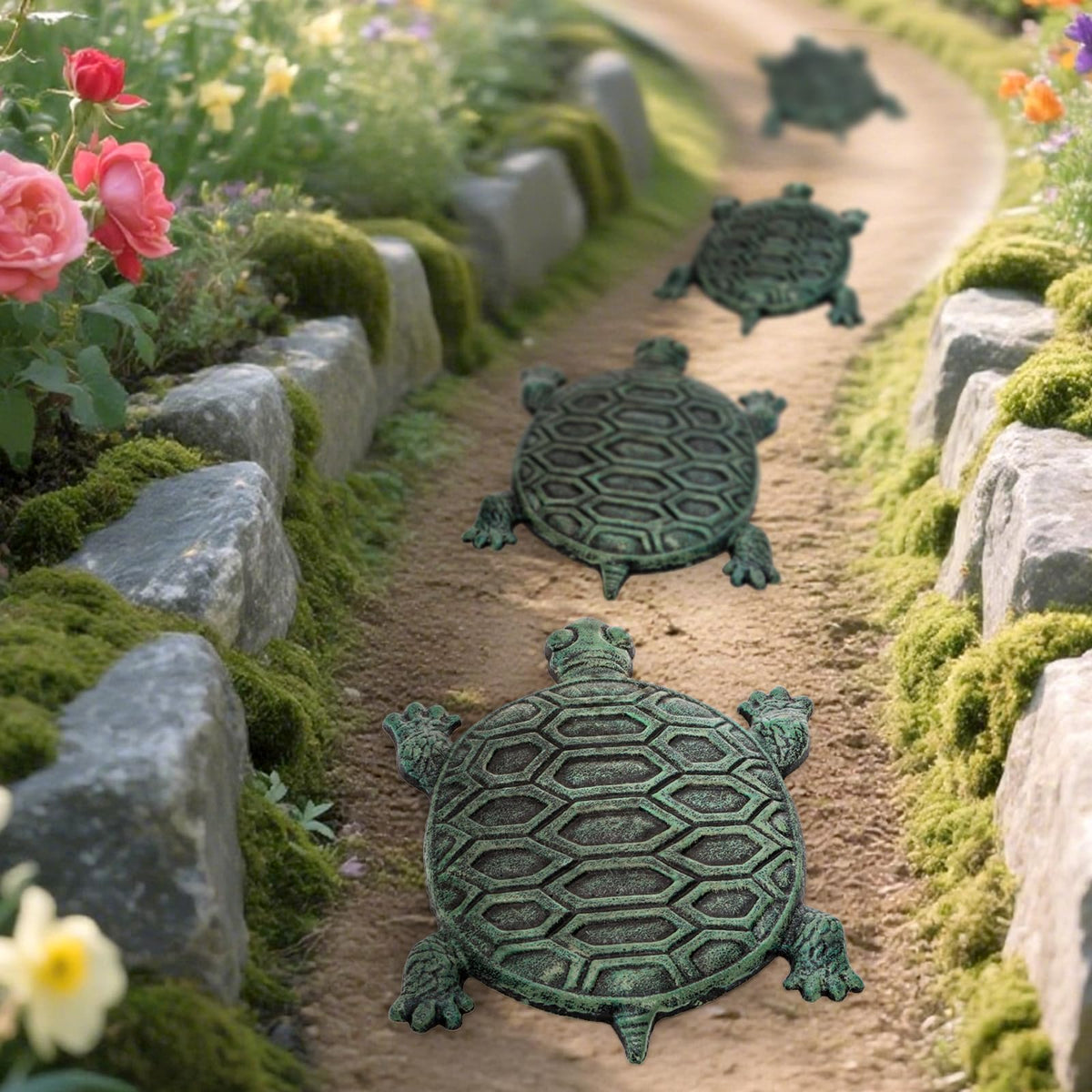 Lawei 12-5-inch stepping stone provides stable footing and ground integration