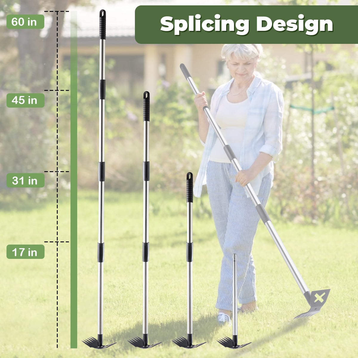 LAWFYMORI weed tool supports weeding, soil loosening, and planting tasks.
