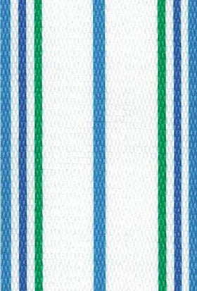 Lawn Chair USA webbing kit in Sea Island White ready for outdoor use.
