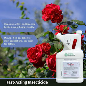 Lawn Synergy Lesco CrossCheck Plus insecticide label with application guidance.