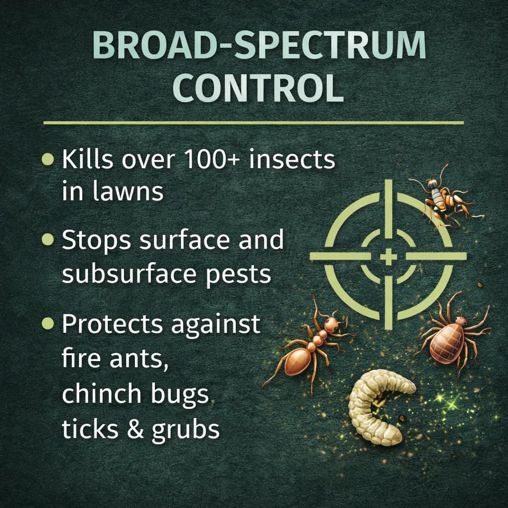 Lawn Synergy Lesco CrossCheck Plus spraying on trees and shrubs for broad protection.