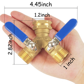 Lawngame hose splitter with a large ergonomic handle for easy control.