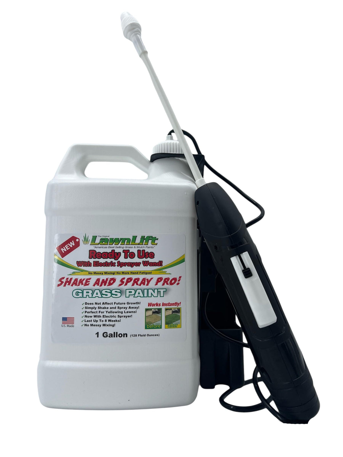 LawnLift pre-mixed lawn paint ready to use.