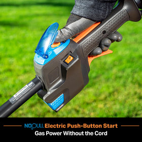 LawnMaster NPTGSP2617A 26cc engine powers reliable lawn trimming.