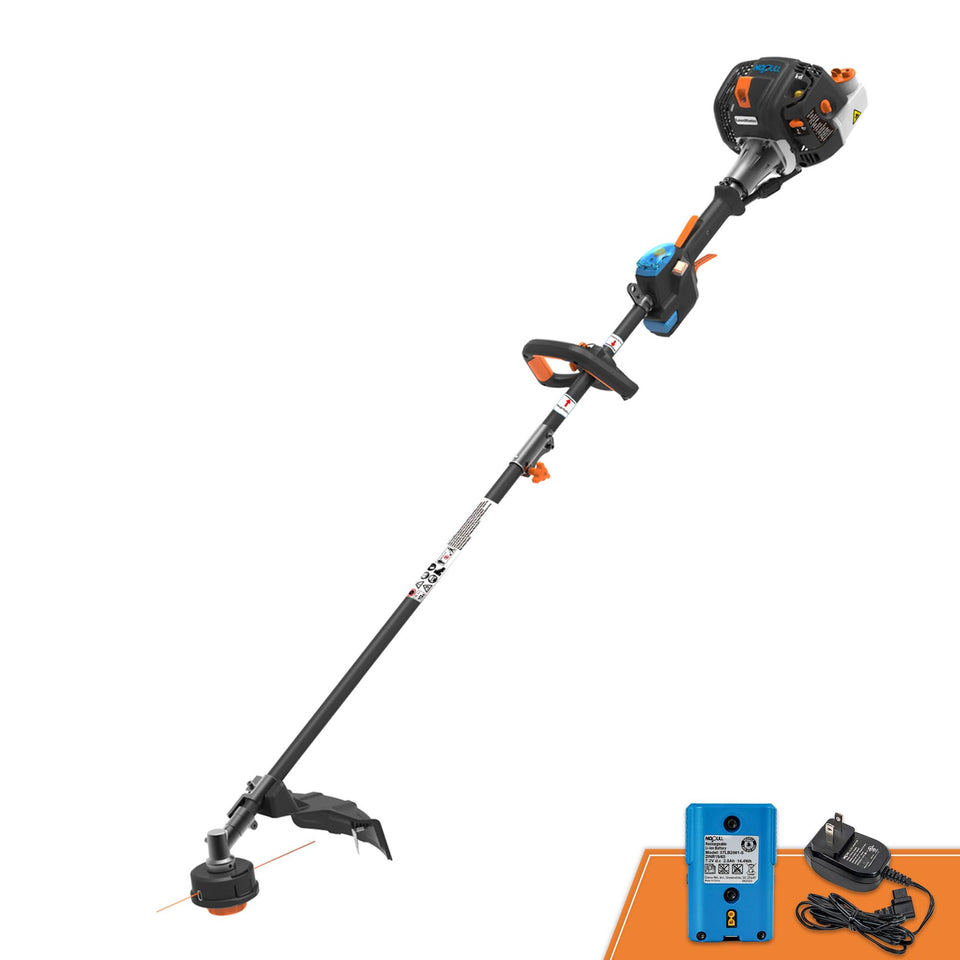 LawnMaster NPTGSP2617A electric-start push button for easy starts.