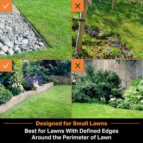 LawnMaster OcuMow drop and mow without outdoor power or app setup.
