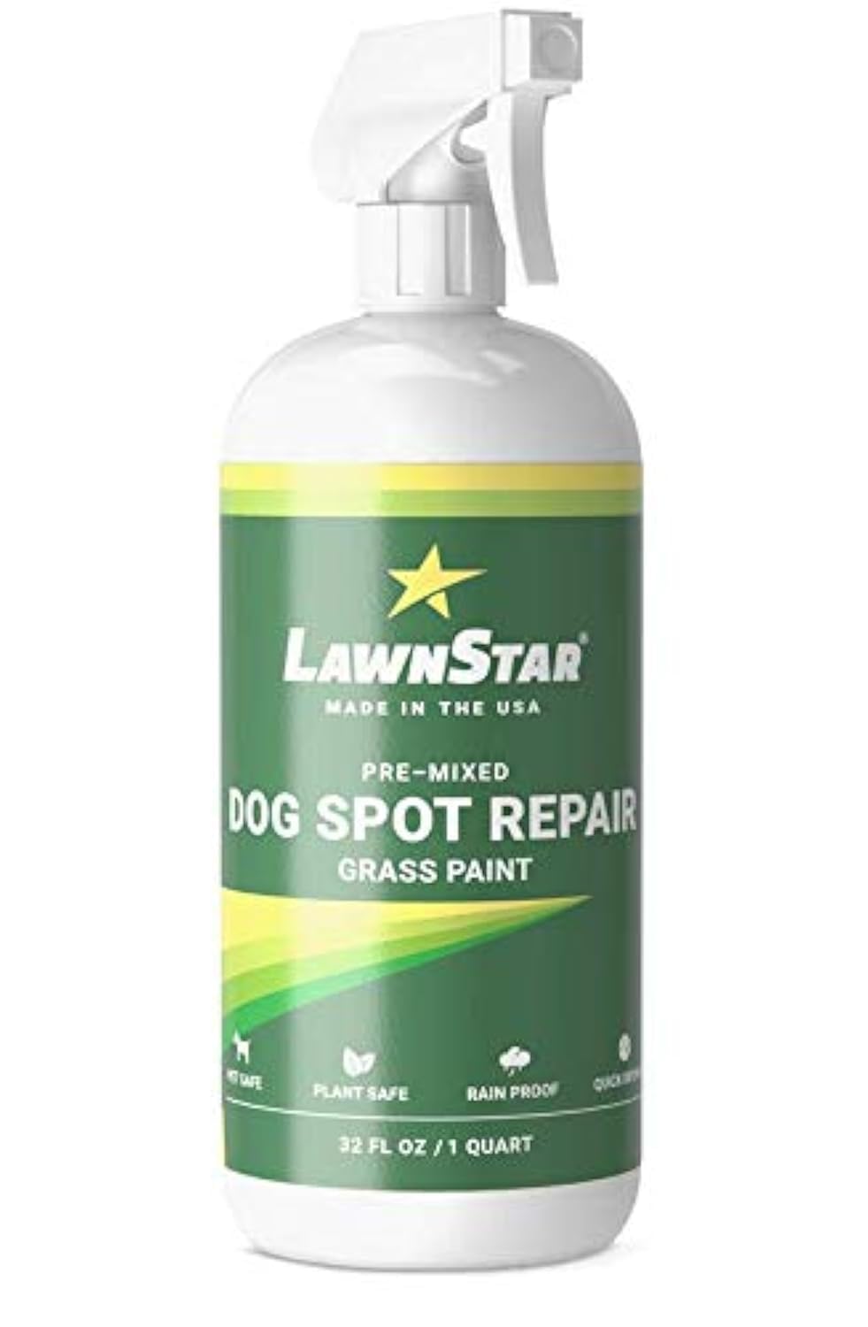 LawnStar Dog Spot Repair bottle pour shows quick, even spot coverage.