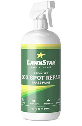 LawnStar Dog Spot Repair bottle pour shows quick, even spot coverage.