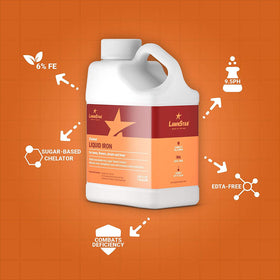 LawnStar Liquid Iron aids color and growth in trees and woody plants.