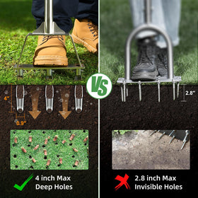 LawnVigor semi-assembled aerator ready for setup