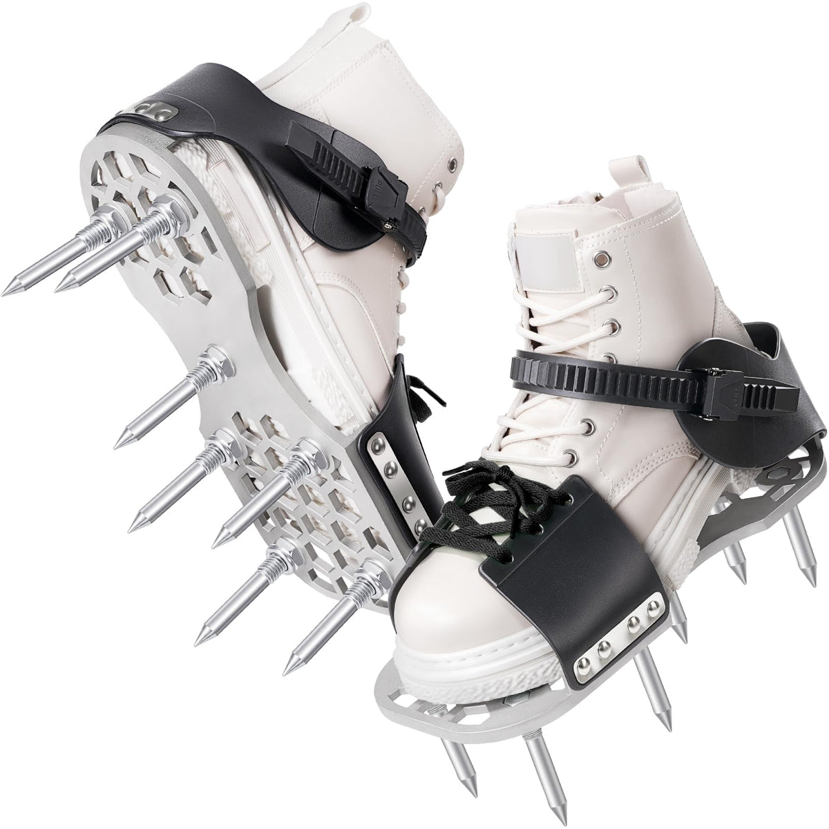 LawnVigor Aerator Shoes with 5mm sole for smooth aeration and reduced mud.