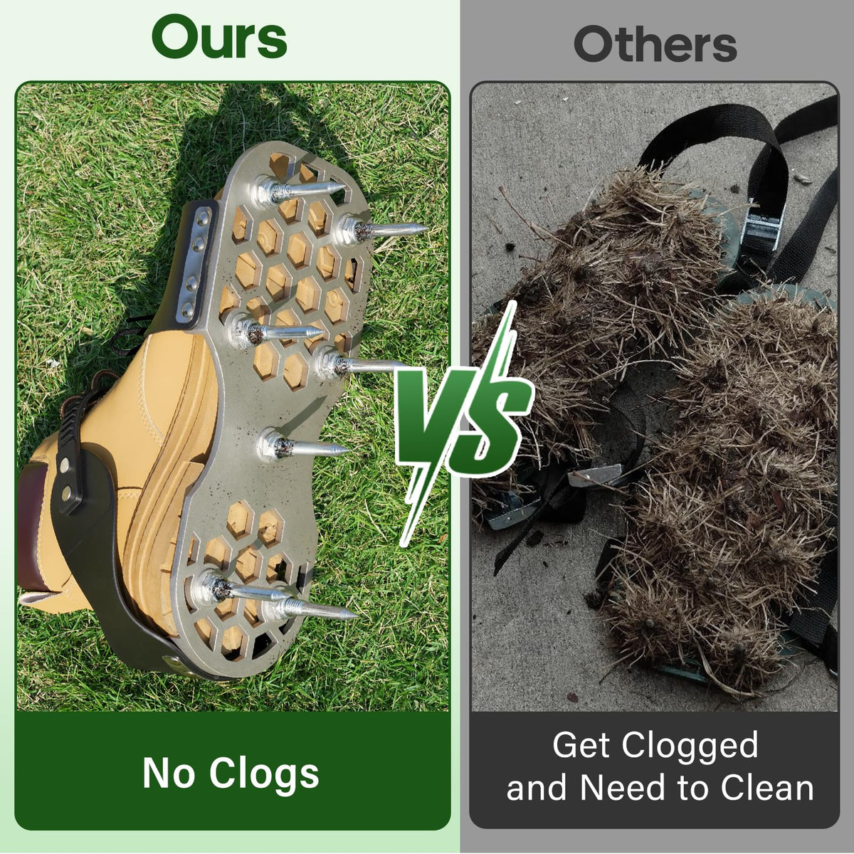LawnVigor durable spikes for clay and compacted soil.