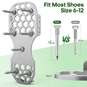 LawnVigor Aerator Shoes with heat-treated spikes for durable soil penetration.