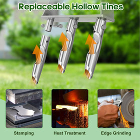 LawnVigor aerator ergonomic handle reduces strain during use