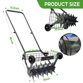 Lawnworld rolling mode helps level uneven lawns with controlled pressure