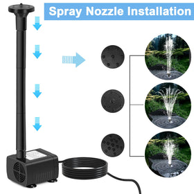 LAWOHO 16.4ft cord enables flexible panel-to-pump placement.