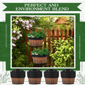 Layhit durable polyethylene planter brown with weather resistance