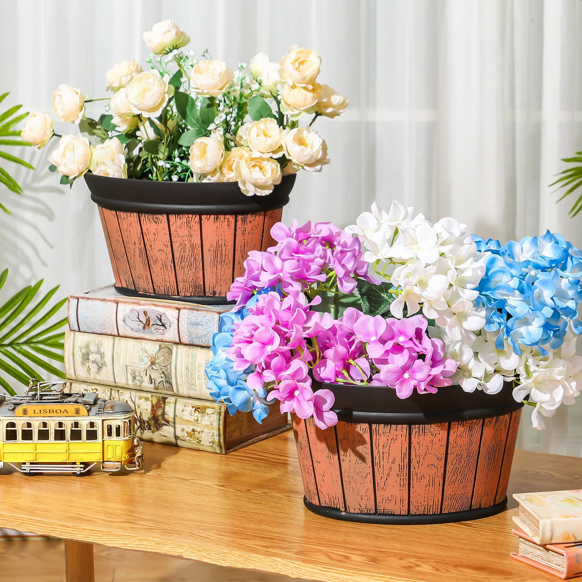 Layhit six-pack wall planters enable creative flower walls and balcony gardens