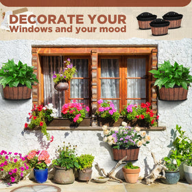 Layhit whiskey-barrel design for flowers, herbs, and succulents on porch or kitchen