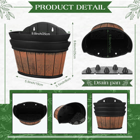 Layhit wall planter outdoor wine barrel distressed oak adds vintage charm