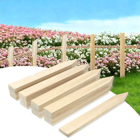 Layrslot 12-inch wooden stake for grade and survey use, sturdy plant support.