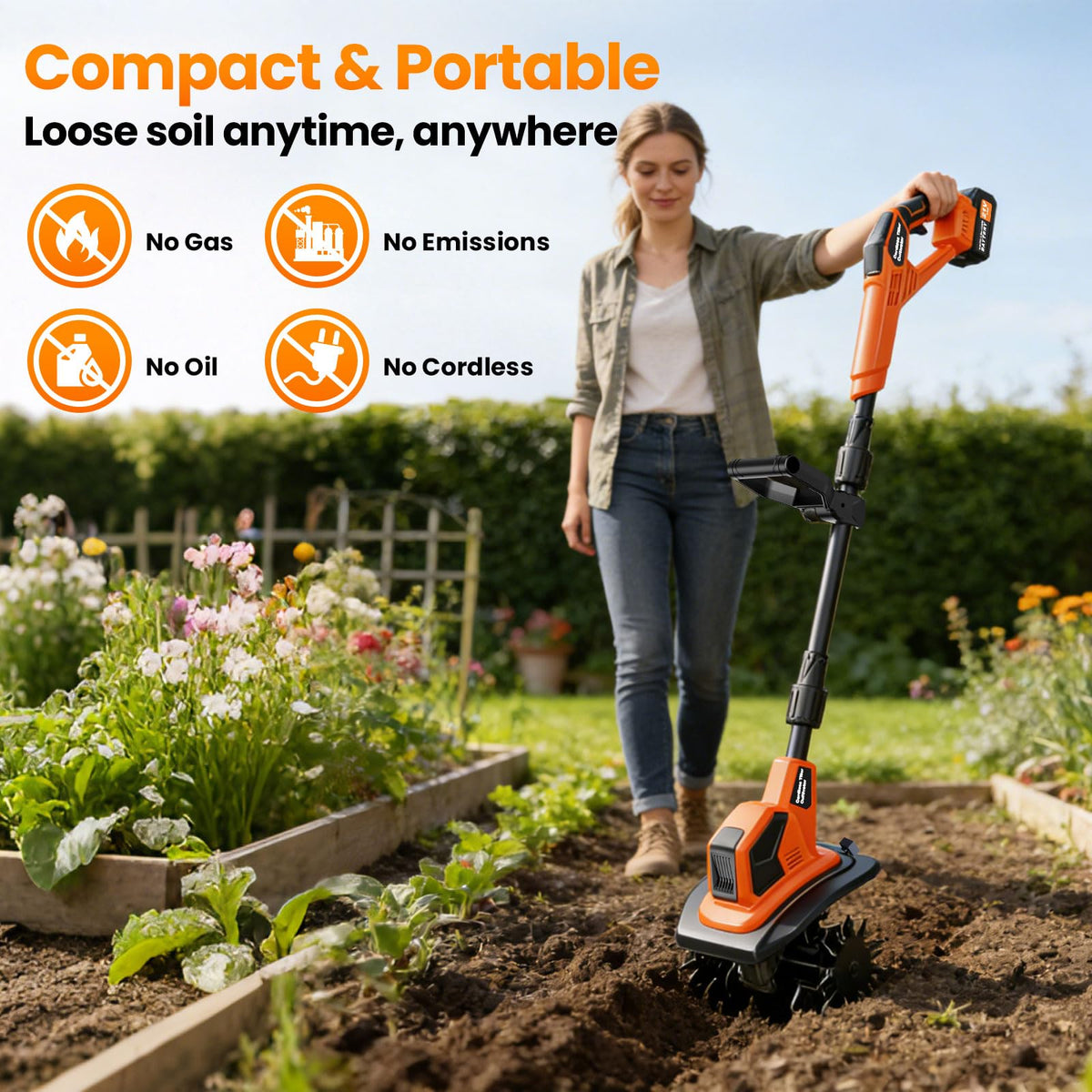 Lazenry lightweight ten-pound design enhances maneuverability in tight spaces.