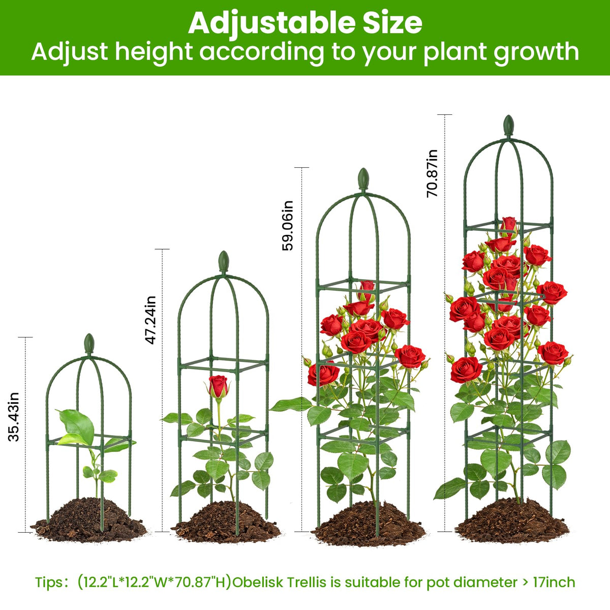 Lazzmonk easy-assembly trellis installs in minutes without tools.