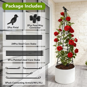 Open frame promotes airflow and sunlight for healthier vines.