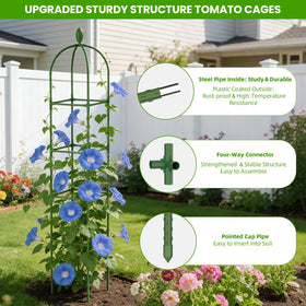 Lazzmonk rose trellis helps tomatoes and vines grow neatly and healthily.