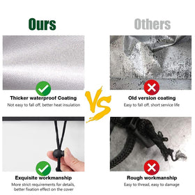 LBTING dustproof-fire-pit-cover keeps outdoor gear clean and sheltered.