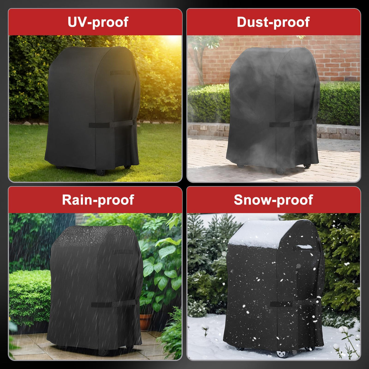 LBTING grill cover made of 300D Oxford material for durable outdoor protection