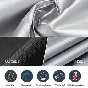LBTING waterproof-outdoor-fire-pit-cover protects against rain, snow, and splashes.