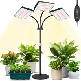LBW desk grow light tri-head 642 LEDs for robust indoor plant growth