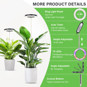LBW Grow Light connected to a long 13ft cord for flexible placement.