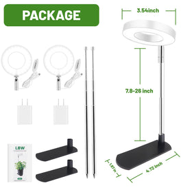 LBW Grow Light 2-Pack outfits compact spaces for multiple small plants.
