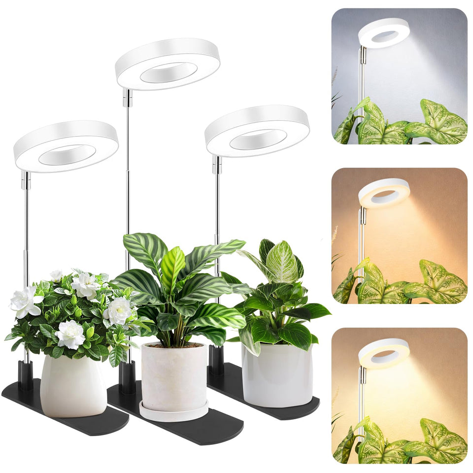 LBW Grow Light 3-pack for compact indoor plant setups and year-round growth