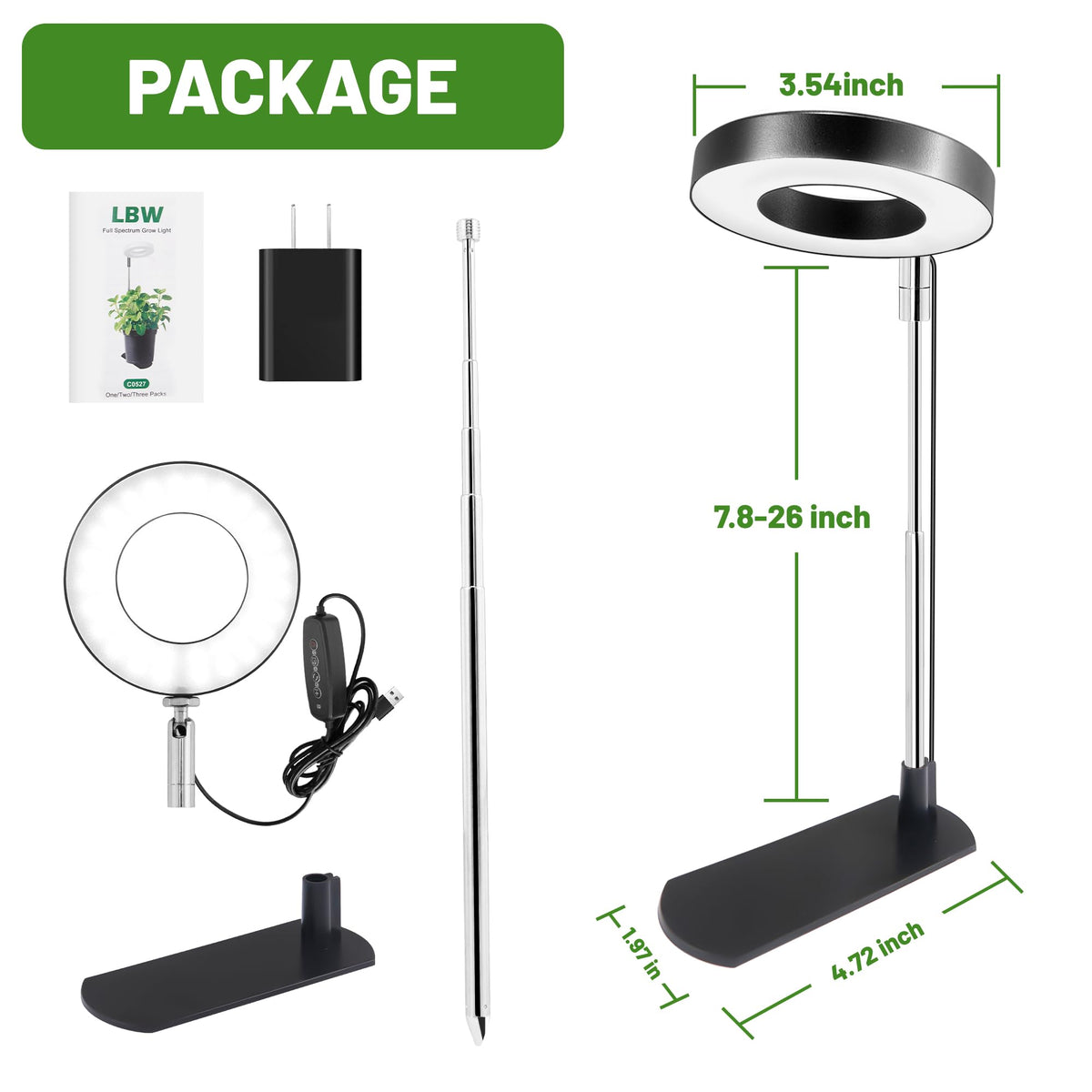 LBW indoor plant lamp blends with home decor while supporting compact plant setups.