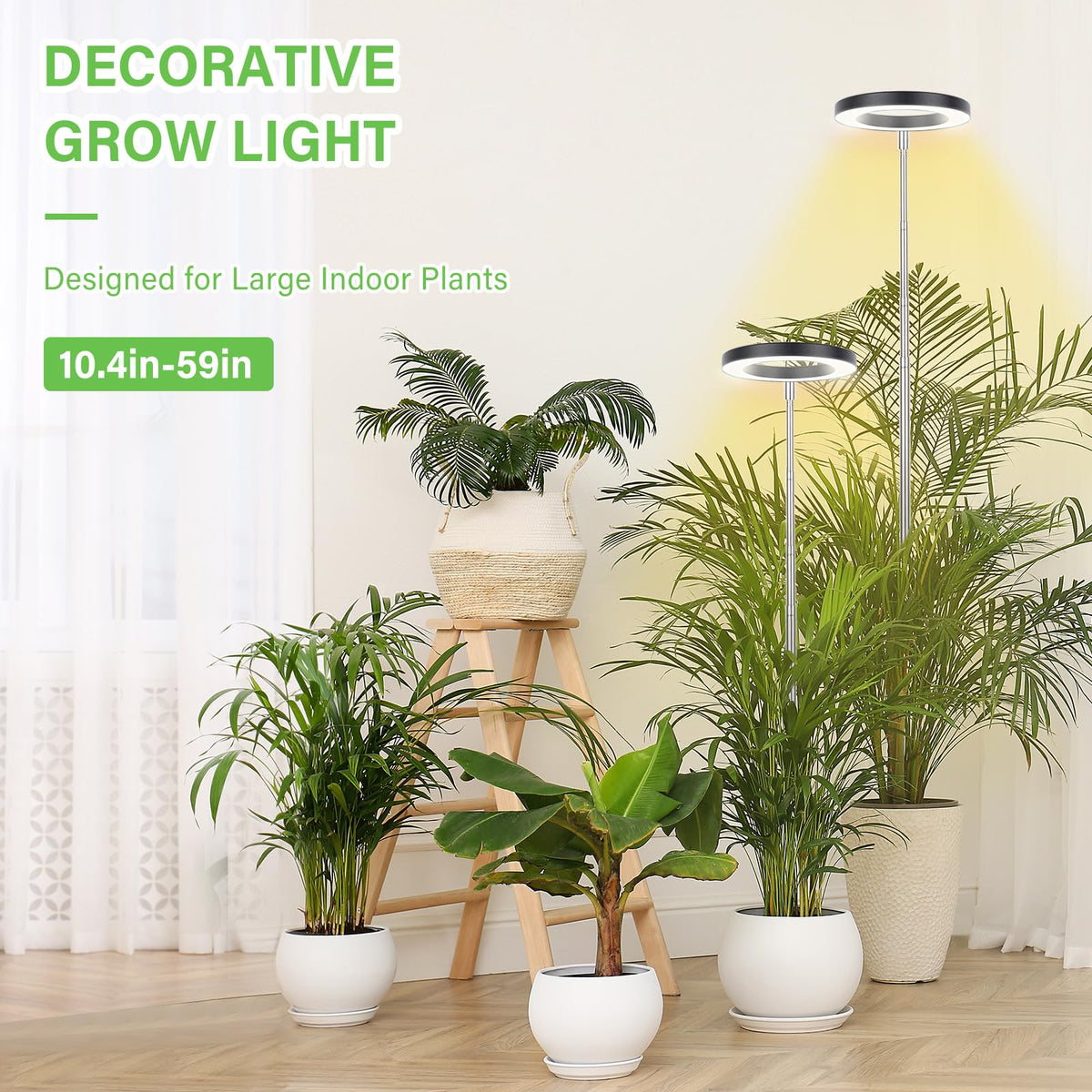 LBW Grow Light with four dimming levels to match plant needs.