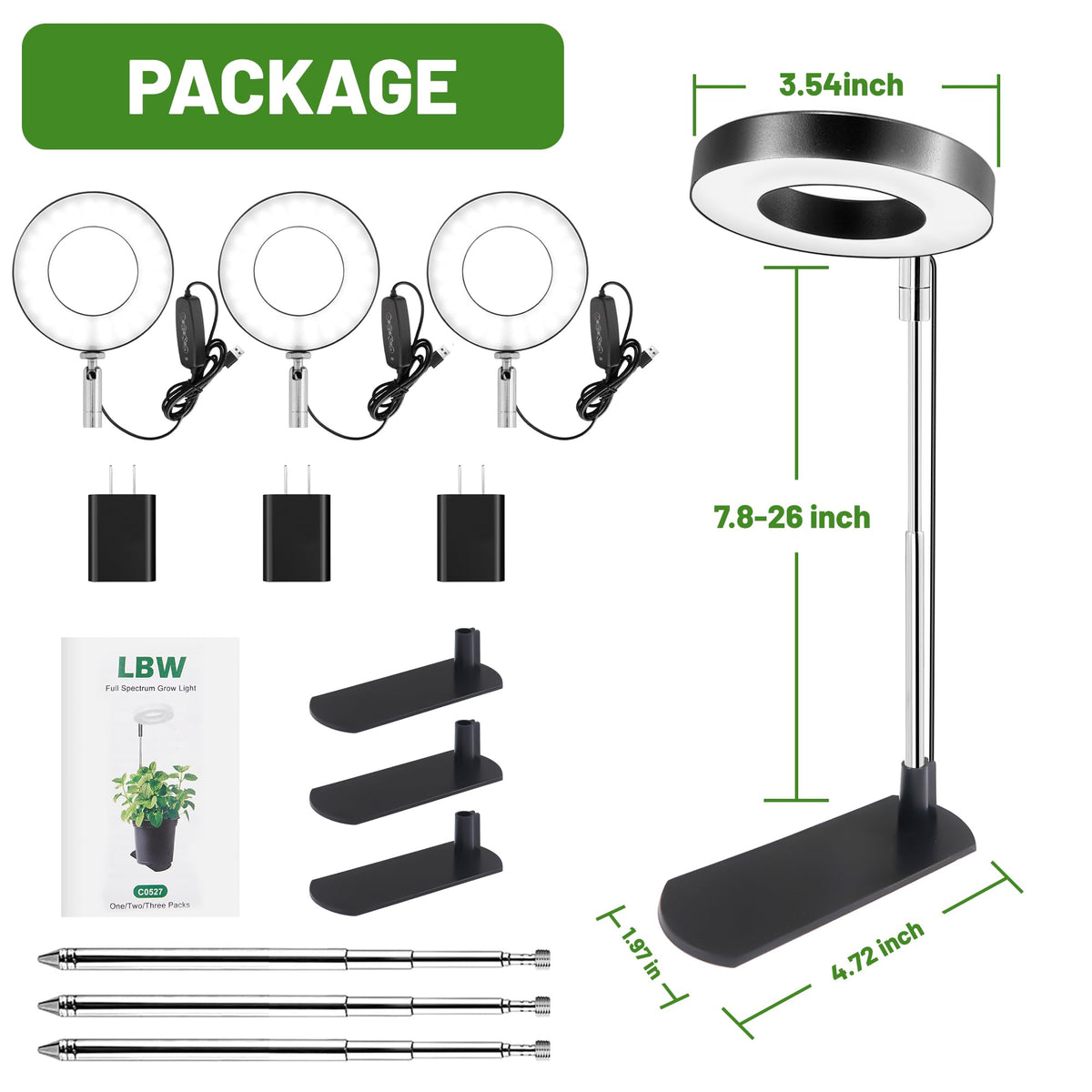 LBW grow light blends with home decor while nurturing plants.