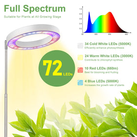 LBW grow light features a 13ft cord for versatile placement.
