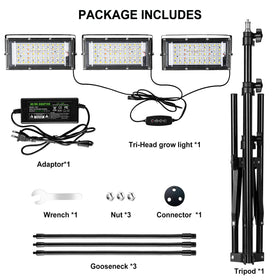 LBW plant light supports year-round indoor gardening with flexible angles