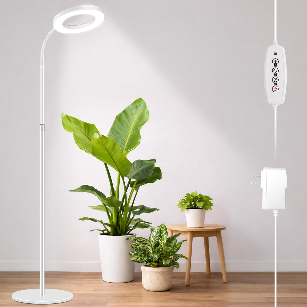 LBW Grow Light with Stand ready for assembly over tall indoor plants