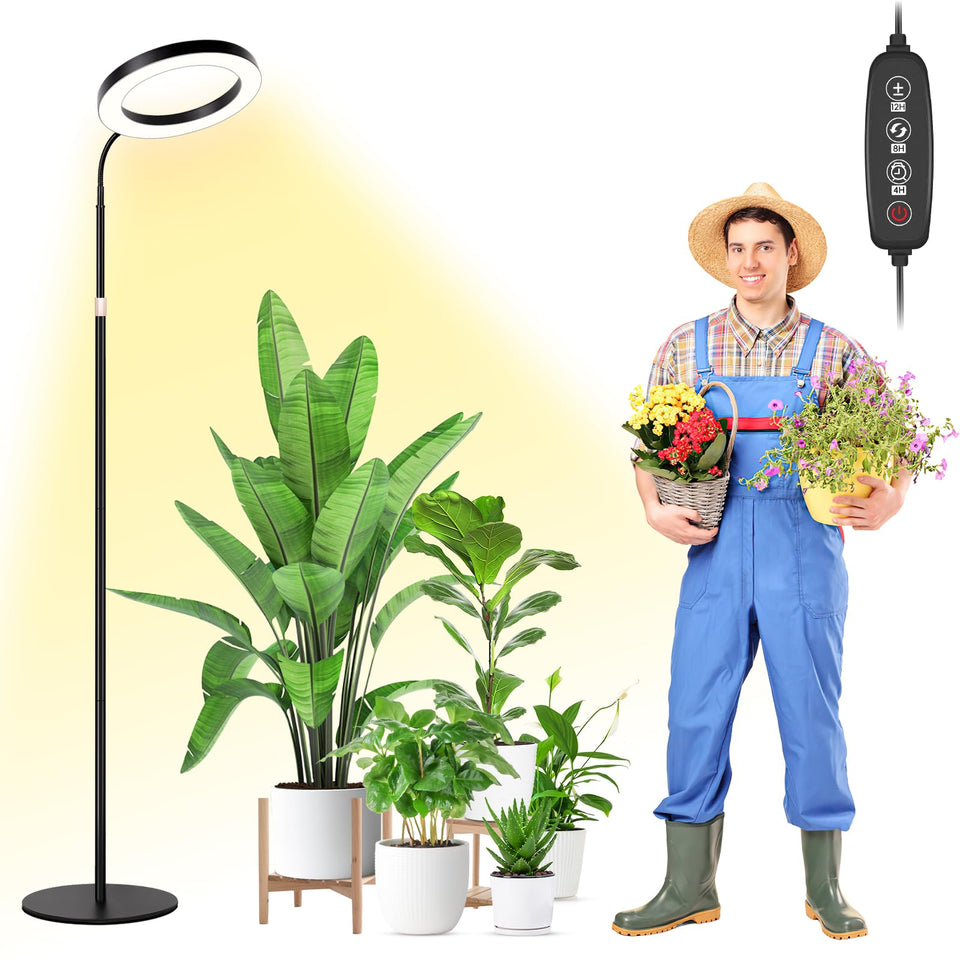 LBW grow light stand base provides stable support for tall indoor plants.