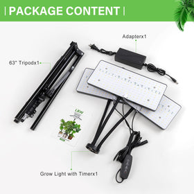 LBW grow light stand in use with plants under light