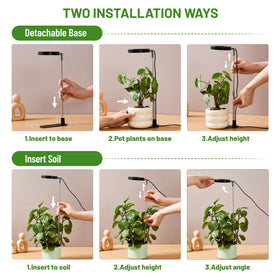 LBW Grow Light telescope pole enables precise vertical placement for plants