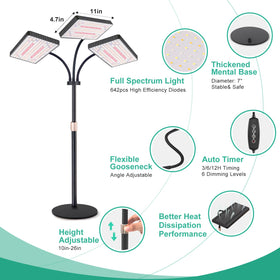 LBW height adjustable from 10 to 26 inches for different plants