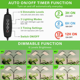 LBW plant light with heat-dissipation holes for steady performance.